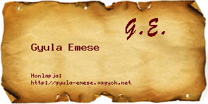 Gyula Emese névjegykártya