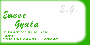 emese gyula business card